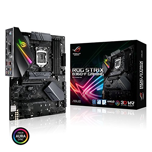 Asus Intel B360 ATX - Placa base gaming con Aura Sync RGB iluminación LED, pre-mounted I/O shield, dual M.2, onboard M.2 heatsink, SATA 6Gbps y USB 3.1 Gen 2.