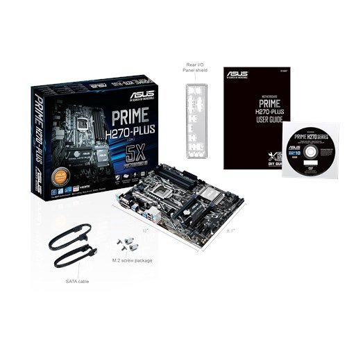 Asus Intel H270 LGA-1151 ATX - Placa con iluminación LED, DDR4 2400MHz, dual M.2, Intel Optane memory ready, HDMI, SATA 6Gb/s, USB 3.0