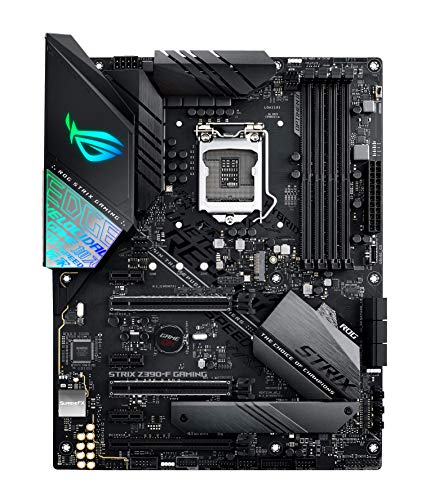 ASUS ROG STRIX Z390-F Gaming - Placa base Gaming ATX Intel de 8a y 9a gen, LGA 1151 con Iluminación RGB Aura Sync, OC por IA, DDR4 4266 MHz+, 2 M.2 con disipación, SATA 6Gbps, HDMI y USB 3.1 Gen. 2
