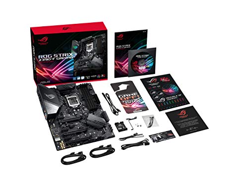 ASUS ROG STRIX Z390-F Gaming - Placa base Gaming ATX Intel de 8a y 9a gen, LGA 1151 con Iluminación RGB Aura Sync, OC por IA, DDR4 4266 MHz+, 2 M.2 con disipación, SATA 6Gbps, HDMI y USB 3.1 Gen. 2