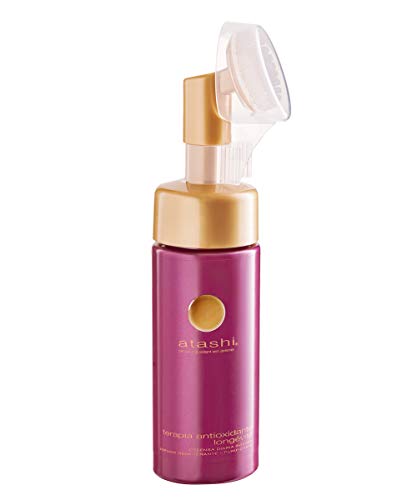 Atashi Antioxidante - Espuma Regenerante Purificante | Energiza, Tonifica y Afina Piel | Textura Suave | Con Aguas Frutales Bio | Ácido Glicólico | Para Todos Tipos de Piel Incluso Sensible - 150ml