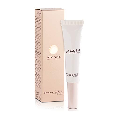 Atashi Firmeza y Luminosidad - Contorno de Ojos Lifting Iluminador Antifatiga, Reduce Bolsas y Ojeras Al Instante, Rejuvenece e Ilumina Mirada, Sin Fatiga, Ácido Leontopódico y Haloxyl - 15 ml