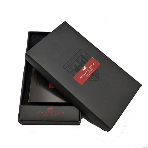 Athletic Club Bilbao Llavero Oficial Piel Negro con Banda Roja y Letras