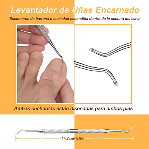 ATMOKO Alicates Cortauñas Profesional, Pinzas para Uñas Gruesas y Duras, Paroniquia, Onicomicosis, Hongos en Las Uñas, Pedicura y Herramientas de Manicura, Preciso y Seguro.
