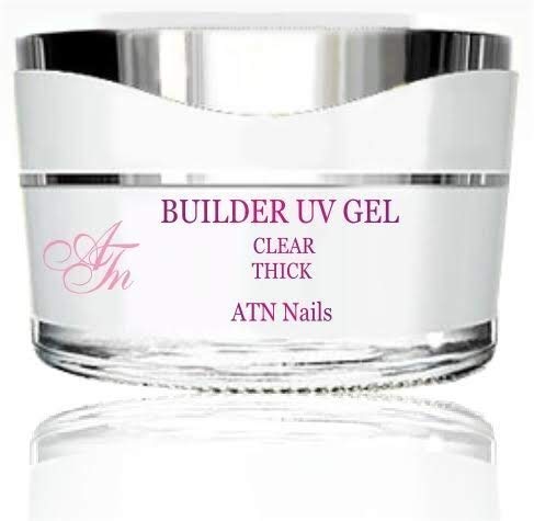ATNails - Gel UV constructor de uñas, transparente, espeso, 5 ml