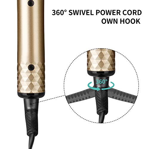 Ato Bea Barba Cepillo Alisador de Pelo, Profesional Eléctrico Multifuncional Anti-escaldado Beard Straightener con 2 Temperatura Ajustable, Plancha de Pelo Rápida Para Barbas y Cabellos