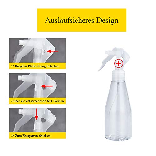 Atomizadores vacíos atomizador portátil multifunción para desinfección Perfume cosméticos Aceite de Cocina jardinería 200 ml (4PCS)