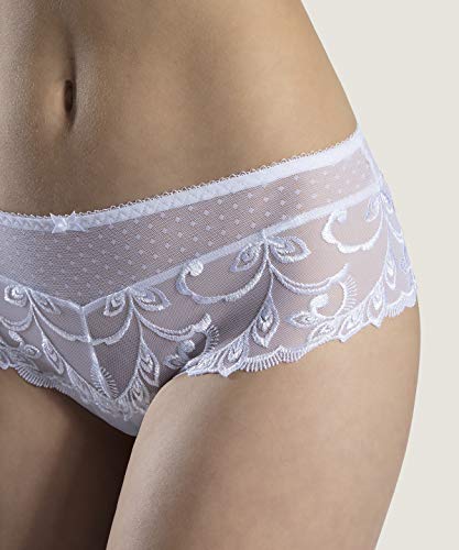 Aubade Au Bal De Flore Boxer, Blanco (Blanc Bleu), 135K (Talla del Fabricante: 3) para Mujer