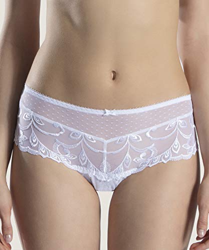 Aubade Au Bal De Flore Boxer, Blanco (Blanc Bleu), 135K (Talla del Fabricante: 3) para Mujer