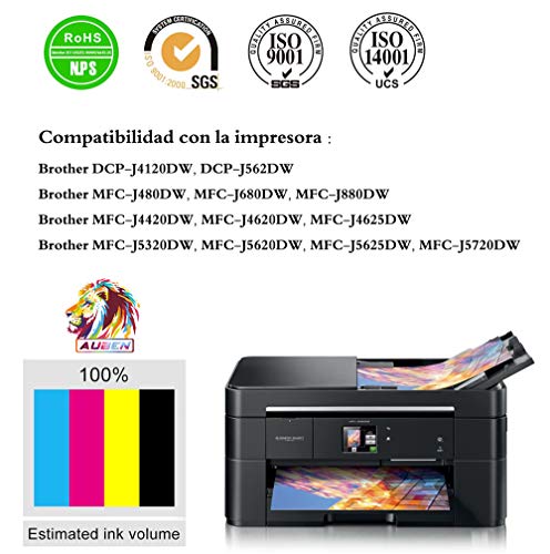 AUBEN Reemplazo para Brother LC223 Cartuchos de Tinta 12 Compatible con Brother MFC-J5320DW J480DW J5720DW J5625DW J4620DW J4420DW J880DW J5620DW J680DW DCP-J4120DW J562DW MFC-J480DW MFC-J5720DW