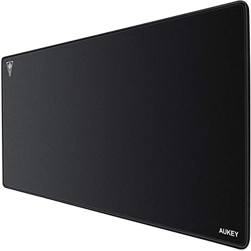AUKEY Alfombrilla Ratón Grande Gaming Mouse Pad XL (900x400x4mm) con Superficie Texturizada Impermeable, Base de Goma Antideslizante para Gamers, Oficina, PC, Portátil, Ordenador
