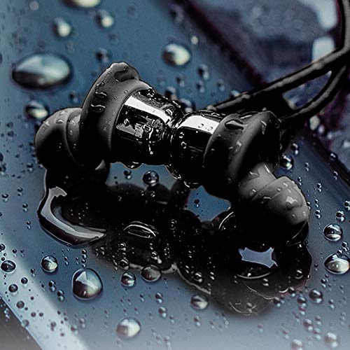 Auriculares Bluetooth HAVIT Auricular Inalámbricos Cascos Deportivos V4.2 IPX5 impermeable Magnéticos In-ear Estéreocon Mic para Xiaomi, Samsung, Huawei y otros(I39,Negro）