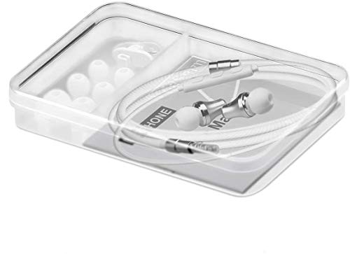 Auriculares En el oido Auricular Estéreo con Micrófono In-Ear Auriculares 3.5mm Blanco