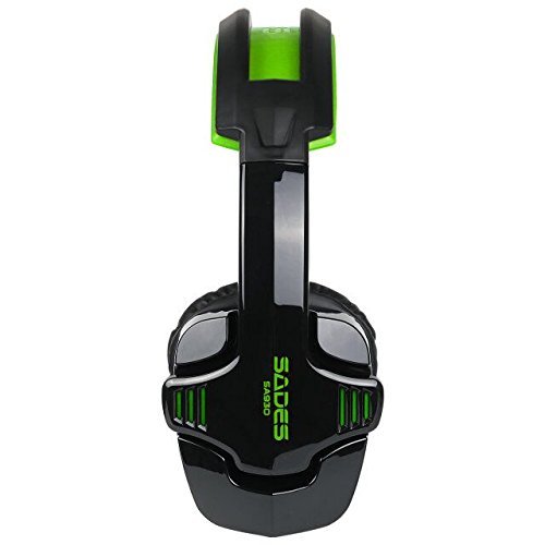 Auriculares Gaming para PS4 PC,Sades SA930 Cascos Ruido Reducción de Diademas Cerrados Profesional con Micrófono Limpio Sonido 3.5mm Compatible Xbox One Tablet Portátil Mac(Verde)
