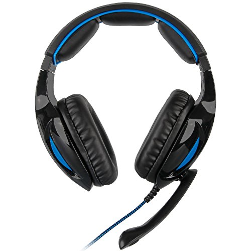 Auriculares Gaming Sades SA816 para PC, Xbox One, PS4, 3.5mm Cancelación De Ruido, Envolvente Estéreo con micrófono Plegable para Nueva portátil Mac Tablet iPad iPod Phone y Otros Equipos
