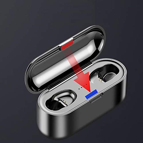 Auriculares inalámbricos 5.0 de Doble oído con Pantalla Digital y Compartimento de Carga Auriculares con música para Llamadas Sonido de Alta fidelidad