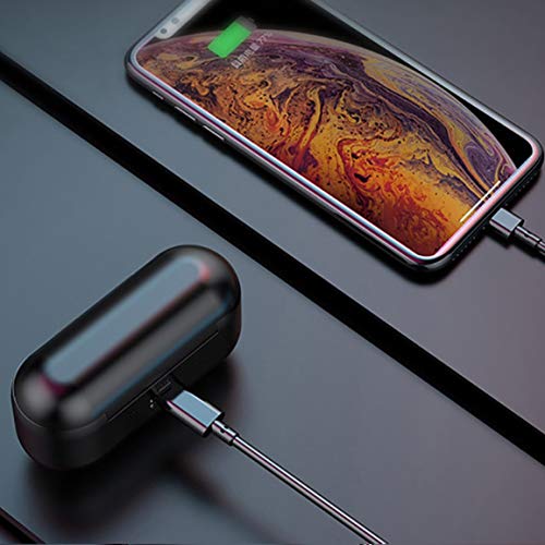 Auriculares inalámbricos 5.0 de Doble oído con Pantalla Digital y Compartimento de Carga Auriculares con música para Llamadas Sonido de Alta fidelidad