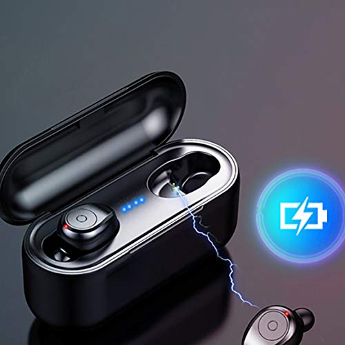 Auriculares inalámbricos 5.0 de Doble oído con Pantalla Digital y Compartimento de Carga Auriculares con música para Llamadas Sonido de Alta fidelidad