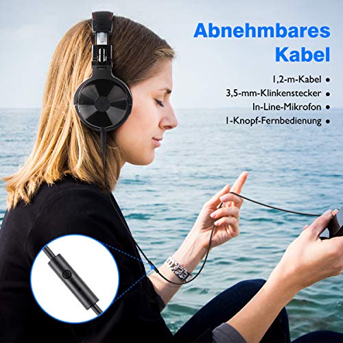 Auriculares inalambricos Bluetooth Inalámbrico con micrófono para Hablar con Manos Libres hasta por 30 Horas Auriculares inalámbricos para el teléfono Inteligente PC portátil