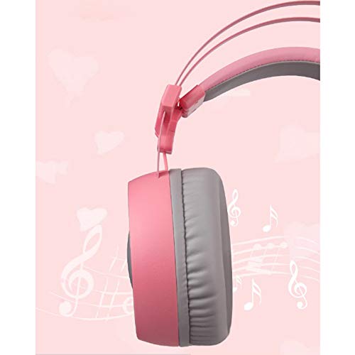 Auriculares para Juegos/Cable para Juegos 7.1 Canales/micrófono para Auriculares, Pink