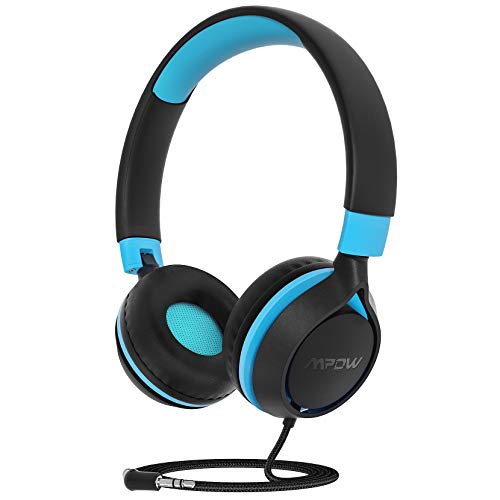 Auriculares para niños,Mpow CHE1 Volumen Limitado en el oído Auriculares para niños con Conector de Audio de 3.5 mm para niñas y niños, Auriculares con Cable Ajustable y Plegable