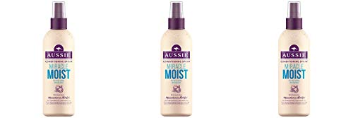 Aussie Miracle Recarga MOISTURE - Spray acondicionador (pack de 3) 250 ml cada uno para cabello seco o dañado