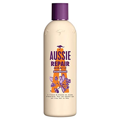 Aussie Shampoing Repair Miracle, pour Cheveux Secs et Abîmés, à L'Huile de Graines de Jojoba D'Australie, 300 ml