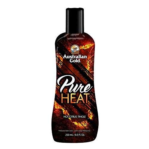 Australian Gold Pure Heat Hot - Crema bronceadora hormigueante, cítrico caliente, 250 ml