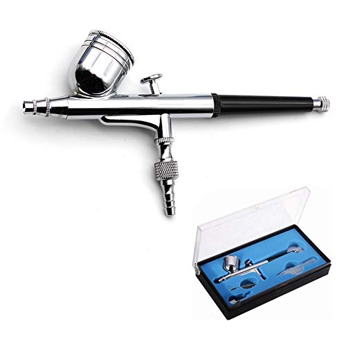 Ausuc Aerógrafo Doble acción Gravedad alimentaria 0,3 mm boquillas Pistola aerógrafo Set para Pintar Tatuajes Nail Art Maquillaje Make Up Spray modelismo pastelería