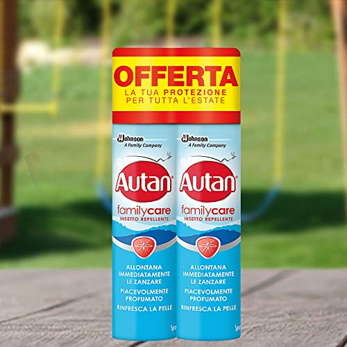 Autan - Spray Family Care repelente de insectos y antimosquitos tigre y comunes, pack con 2 envases de 100 ml