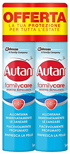 Autan - Spray Family Care repelente de insectos y antimosquitos tigre y comunes, pack con 2 envases de 100 ml