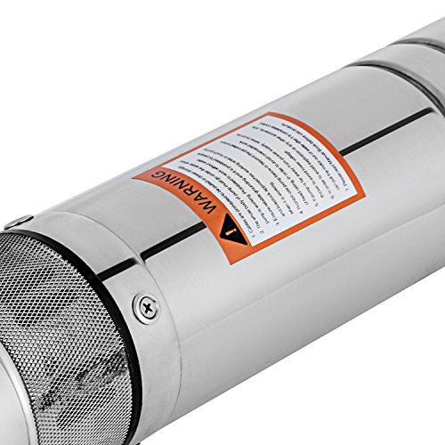 Autovictoria Bomba para Pozos 220V 370W 0.5HP Bomba de Agua Sumergible 90m 1200L / H Bomba de Pozos Profundos con el Cordón de 10m Deep Well Pump