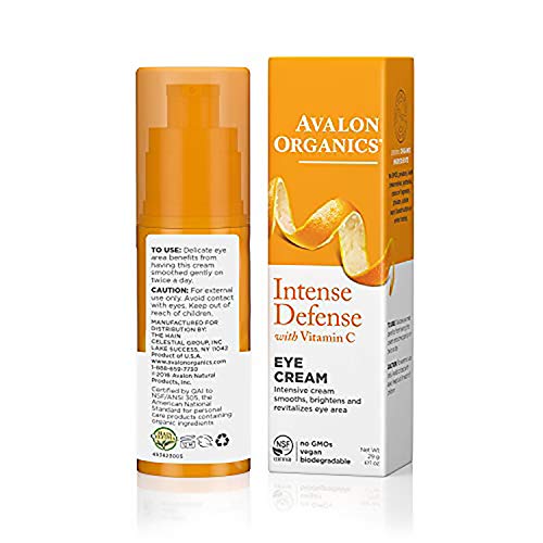 Avalon Active Organics Vitamina C Crema revializante para ojos hecha con orgánico Ing. 30 ml.