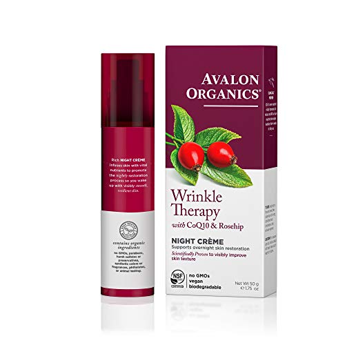 Avalon Organics Crema de noche de defensa contra las arrugas, 50 ml