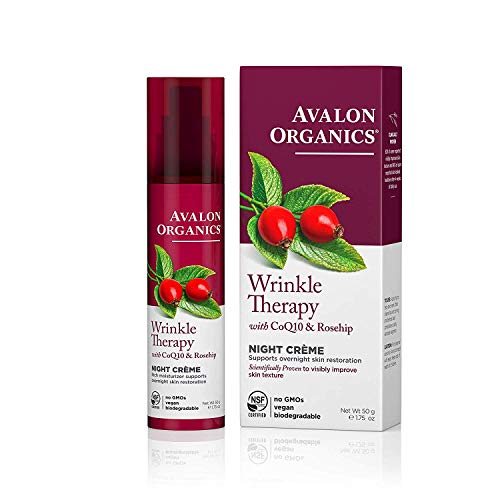 Avalon Organics Crema de noche de defensa contra las arrugas, 50 ml