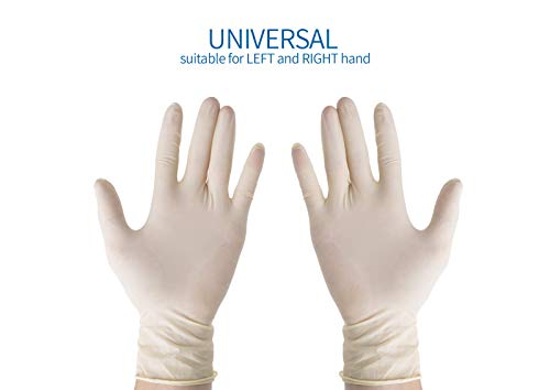 Avanti Guantes de látex desechables sin polvo Examen médico 100 piezas tamaño M no estéril para procedimientos cosméticos y médicos, artículos de limpieza, cocina y alimentos seguros Ambidiestros