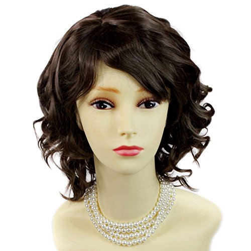 Awesome Lovely Summer Style Short Dark Coffee Brown Skin Top Ladies Wig UK