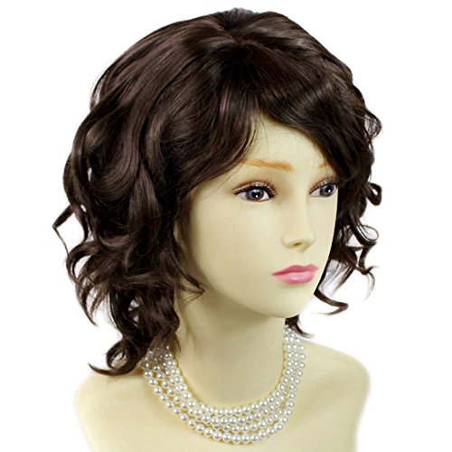 Awesome Lovely Summer Style Short Dark Coffee Brown Skin Top Ladies Wig UK