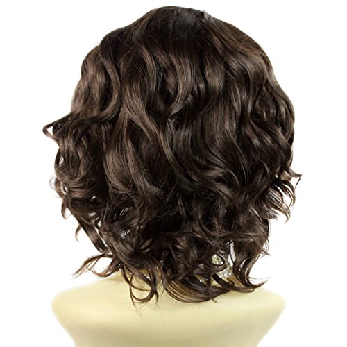 Awesome Lovely Summer Style Short Dark Coffee Brown Skin Top Ladies Wig UK