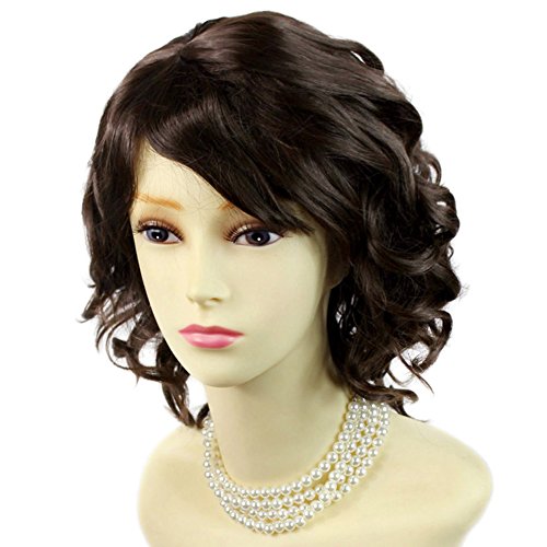 Awesome Lovely Summer Style Short Dark Coffee Brown Skin Top Ladies Wig UK