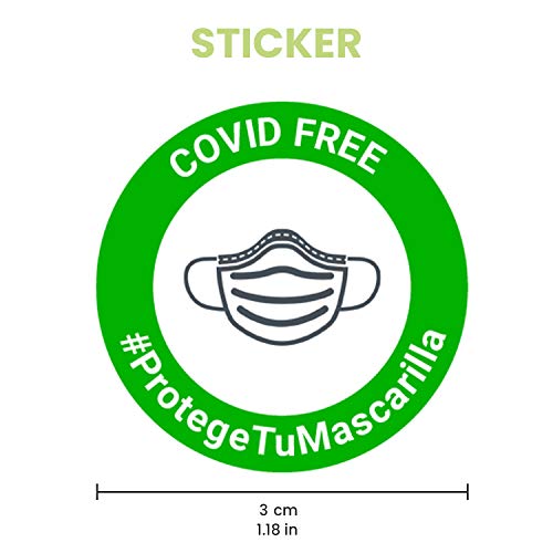 AWIIK – Bolsas para Almacenamiento de mascarillas. Caja portátil para Guardar mascarillas. Estuche de Tela, Funda de algodón. Porta máscara Lavable Antipolvo antibacteria – 4 Unidades + Sticker (AA)