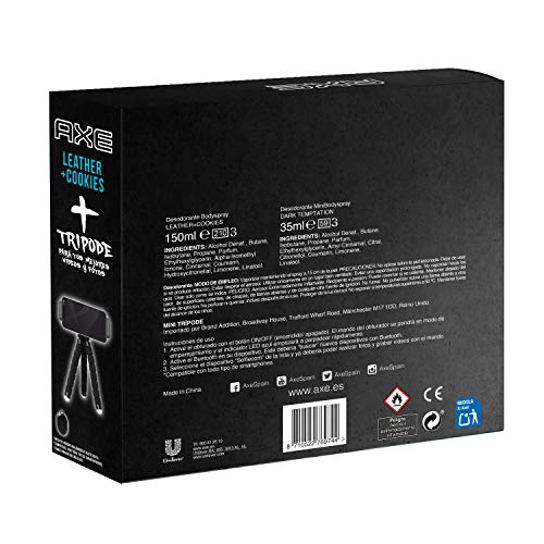 Axe Axe Pack Leather And Cookies Tripode - 2 X 150 Ml Y Mini 35 Ml Y Tripode 460 g