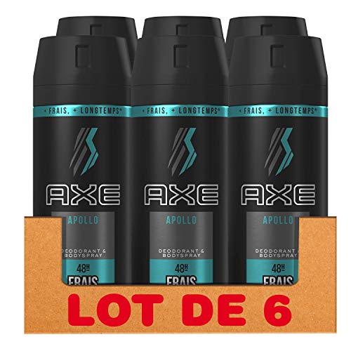 AXE Déodorant Homme Spray Apollo Frais 48h (Lot de 6x150ml)