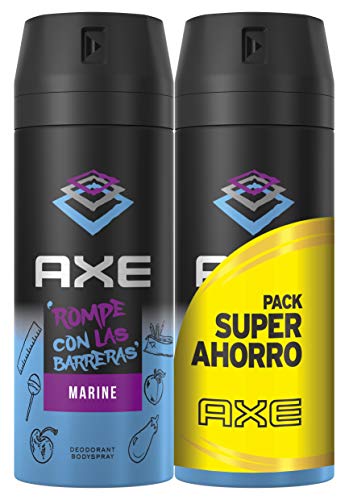 Axe Desodorante Marine Pack Duplo Ahorro - 2 Paquetes de 2 x 150 ml (Total: 600 ml)