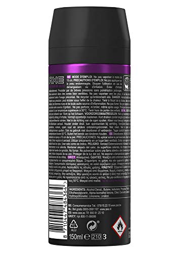 AXE Excite - Desodorante Bodyspray para hombre, 48 horas de protección, 150 ml, pack de 3