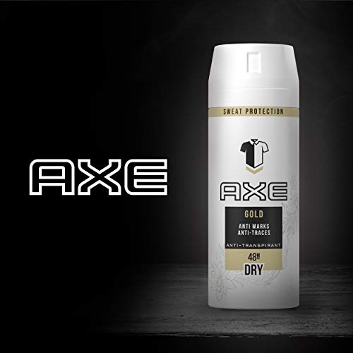 Axe Gold - Desodorante antitranspirante en Aerosol para hombre, 48 horas de protección - 150 ml