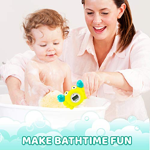 Aycorn Termómetro digital para baño y habitación para bebés con alarma de advertencia LED para bebé-niños