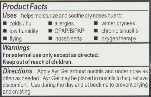 Ayr Saline Nasal Gel, With Soothing Aloe, 0.5 Ounce Tube by Ayr