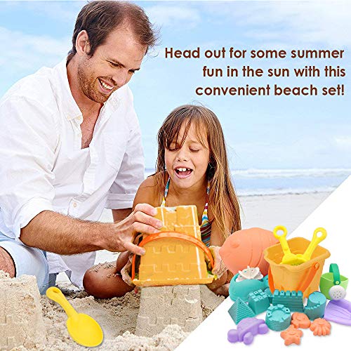 AYUQI 18 Piezas Juguetes Arena para la Playa，Moldes de Arena para Niños Kit de Herramientas Modelo de Verano al Aire Libre para niños