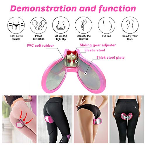 AYUQI Equipo de Entrenamiento de la Cadera,Ejercitador Suelo Pelvico, Ejercitador Interno del Muslo Entrenador de Musculos Controlador de Vejiga Corrección de Hermosas Nalgas, Entrenador Medial